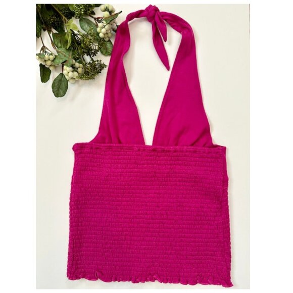 New Anthropologie DANIKA HALTER SMOCKED TANK NWT Size Small - Picture 7 of 8